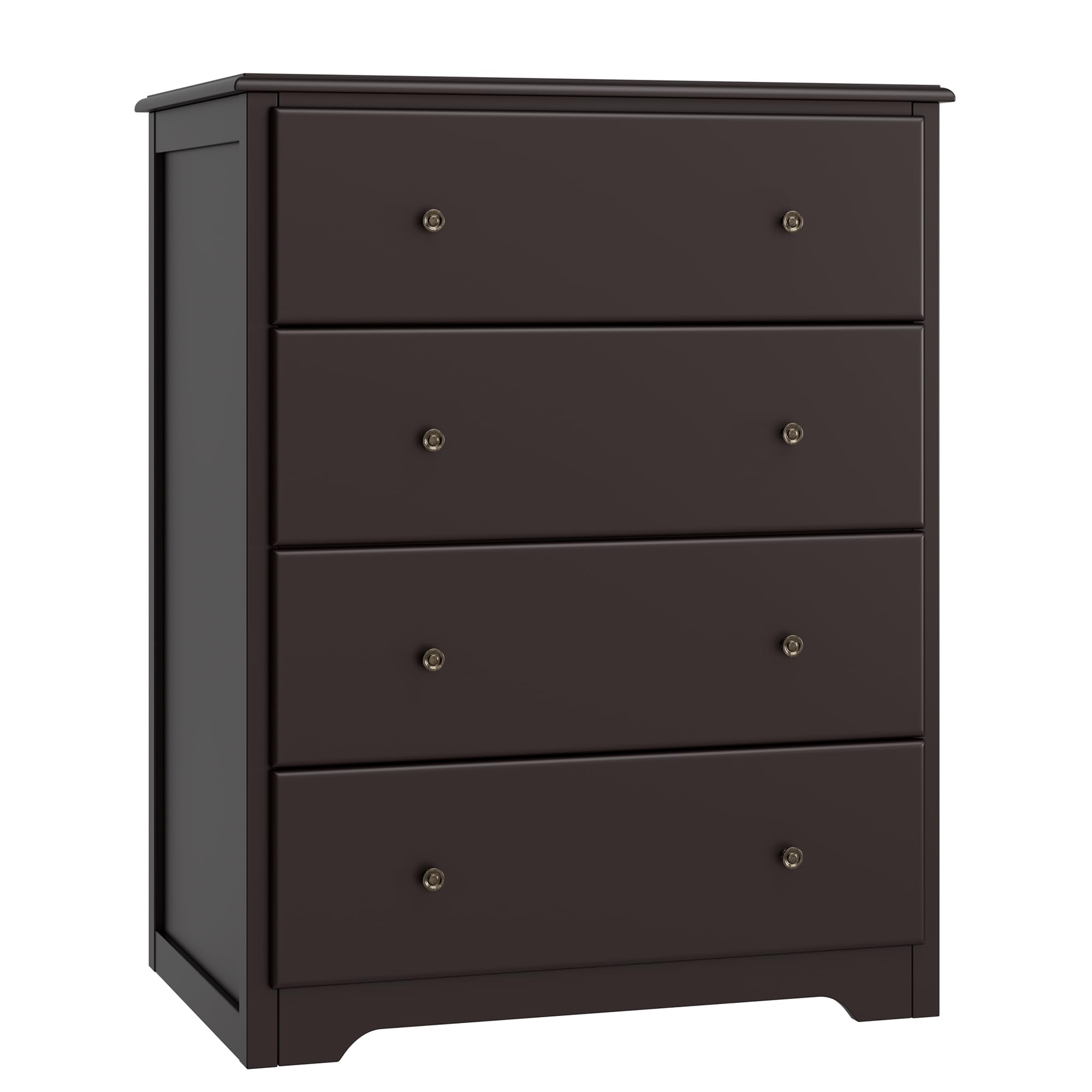 Dresser, 4 Drawer Dressers Chests of Drawers, Modern Tall Dresser, Wood Drawer Chest Storage