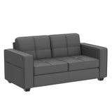 65" W Morden Linen Fabric Sofa Couch w/ 2 USB Charging Ports and Wide Arms