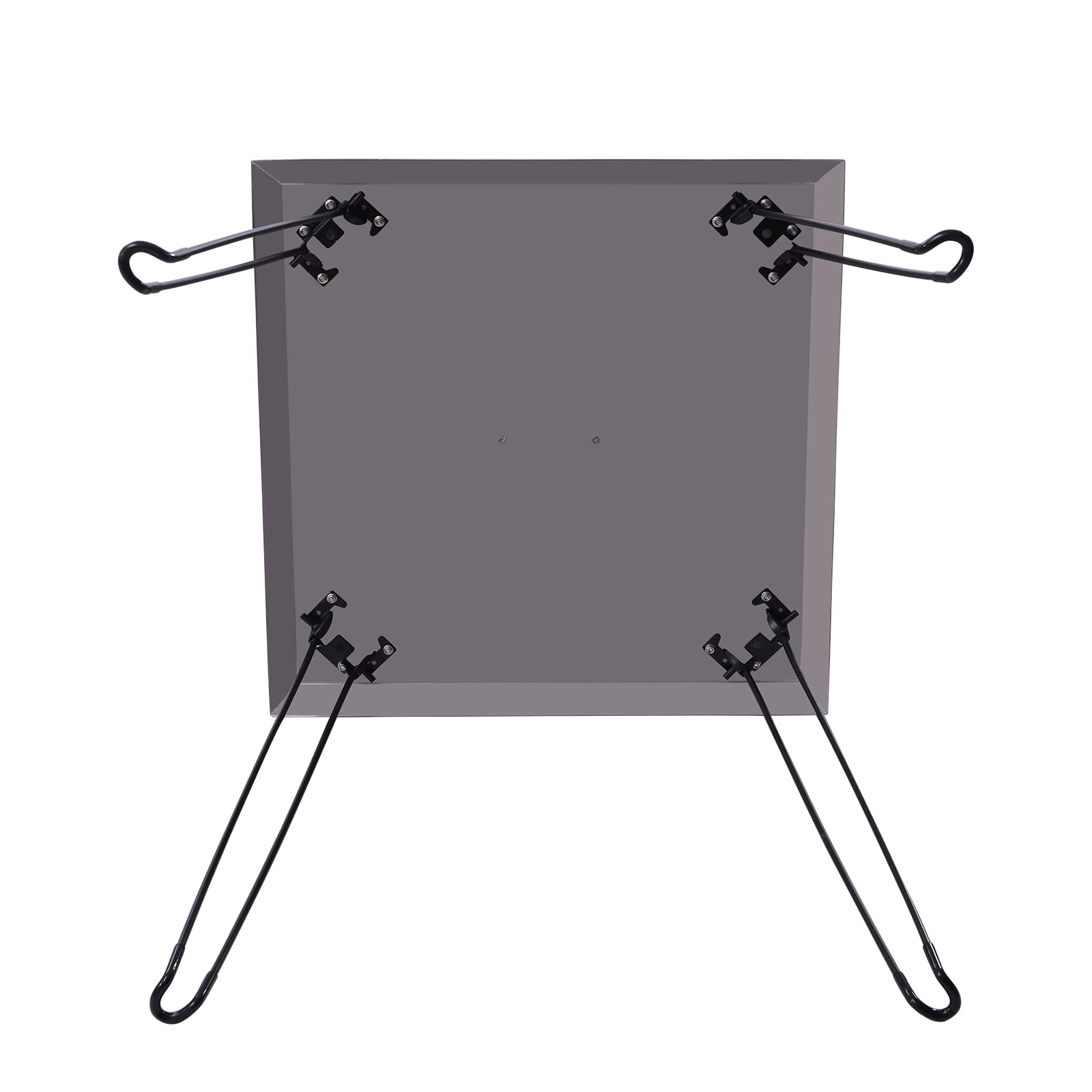Stainless Steel Fire Pit Heat Deflector - 24x24x24 Inch Square Lid with Foldable Legs & Carrying Handle