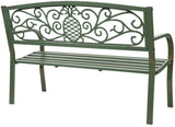 Weatherproof Pineapple Outdoor Bench | Holds Up to 300 lbs | Garden Patio Porch Park