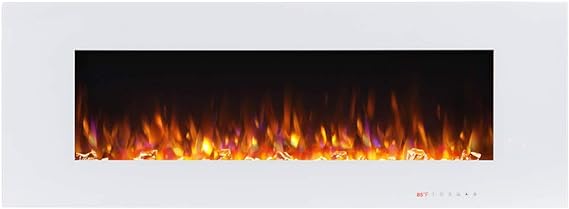 Electric Fireplace 72 Inches Wall Mounted Fireplace