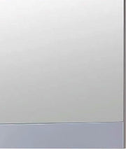 51 Inch Modern Rectangular High Gloss Wood Accent Mirror, White
