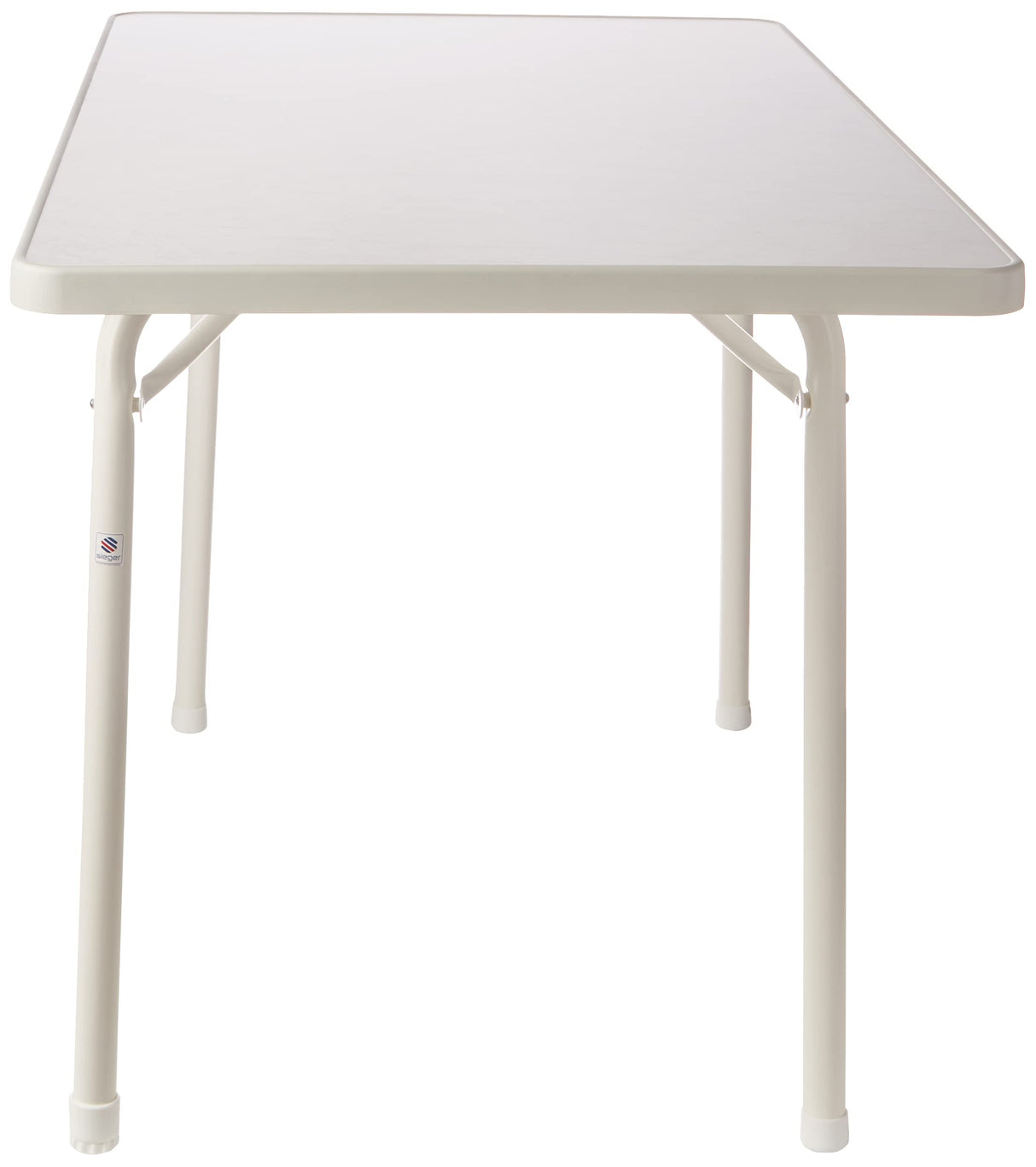 120/W Rectangular Steel Garden Table, White, 115 x 70 x 72 cm