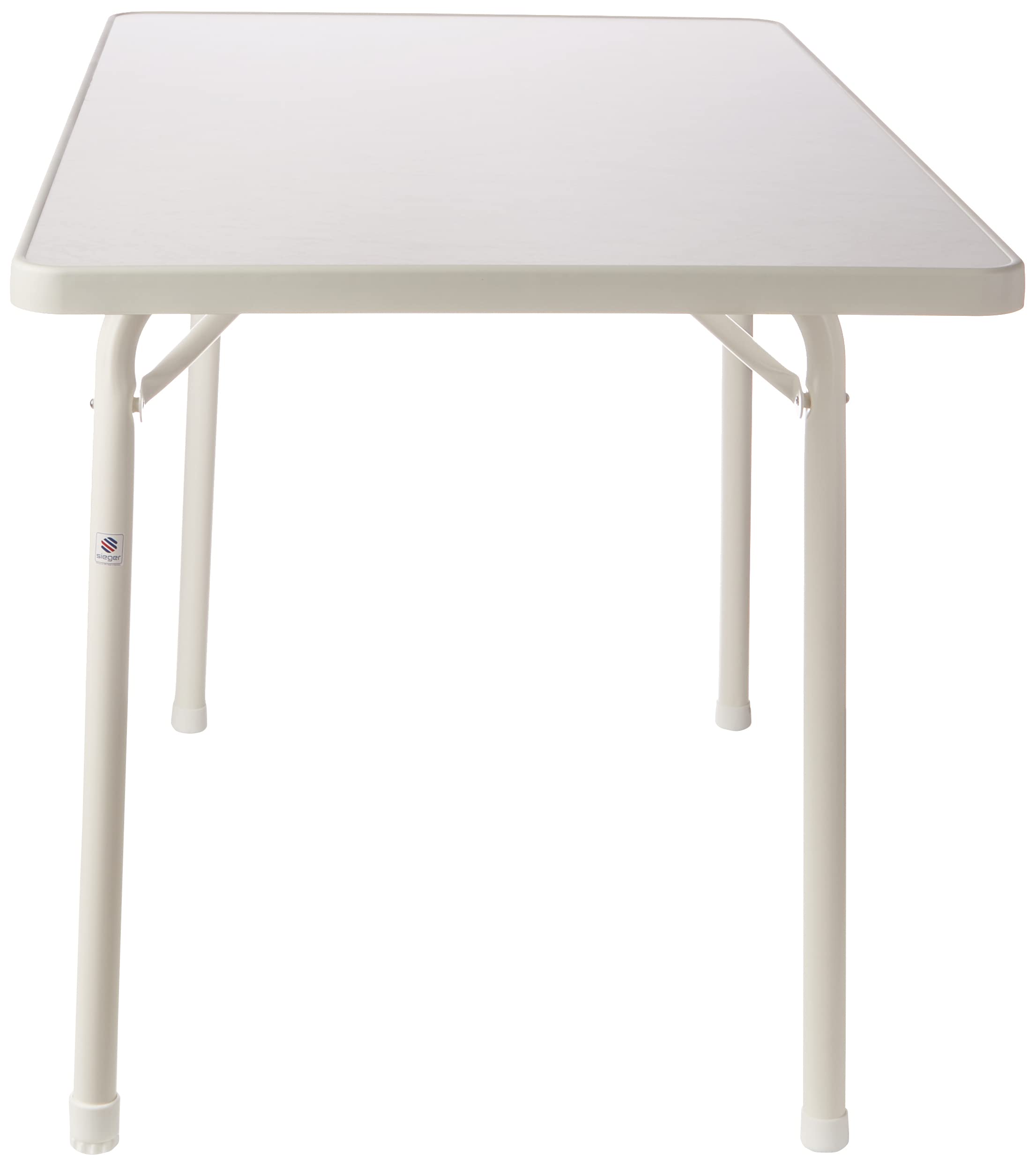 120/W Rectangular Steel Garden Table, White, 115 x 70 x 72 cm