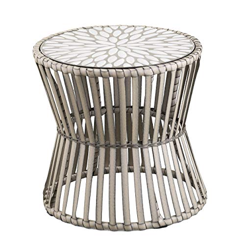 Melilani Round Outdoor Side Table, Natural