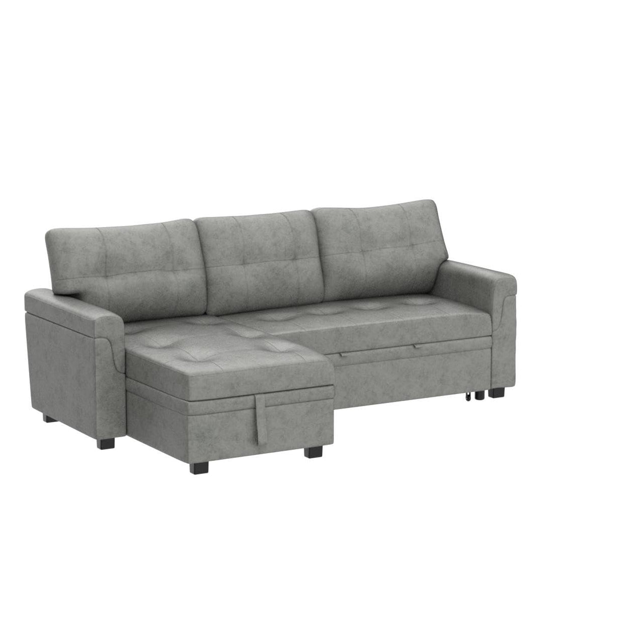 Transform Any Space: Sleeper Sectional Sofa with Convertible Sofa Bed & Inviting Chaise