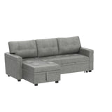 Transform Any Space: Sleeper Sectional Sofa with Convertible Sofa Bed & Inviting Chaise