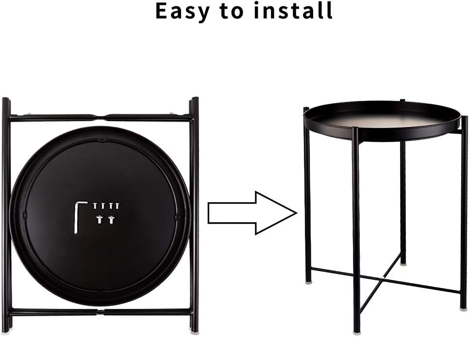 Round Metal Table (Black)