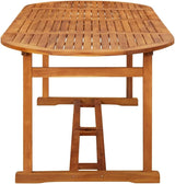Patio Dining Table 86.6"x35.4"x29.5" Solid Acacia Wood