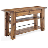 Durango 54-Inch Industrial Wood Console Table with Two Open Shelves for 60-Inch TV