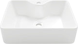 Vessel Sink, Eridanus 21" x 13" Semi-Recessed Bathroom Sink Rectangular