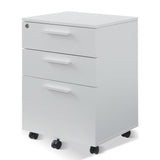 3 Drawer Mobile File Cabinet with Lock, Under Desk Wood Filing Cabinet