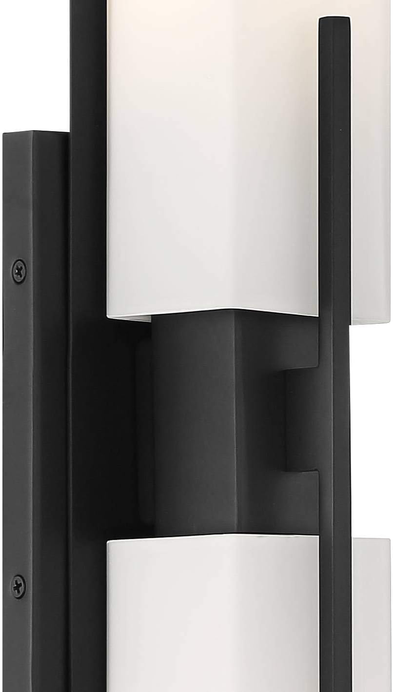Midtown Mid-Century Modern Wall Mounted Light Black Metal Hardwired 23 1/2" Wide Light Bar