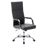 Office Desk Chair High Back Ribbed Executive Computer Chair, Adjustable Swivel Rolling