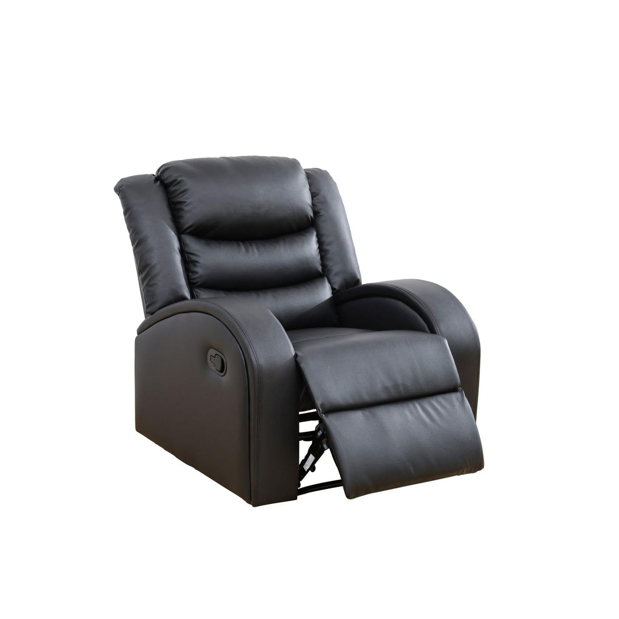 Oversized Faux Synthetic Leather Chairs for Living Room Comfy Wide Lazy Boy Home Theater Seating Recliner for Apartment/Office, Black