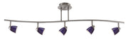 Five Light Serpentine Pendant - Brushed Steel Finish