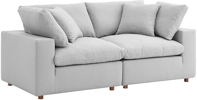 Commix Down Down Filled Overstuffed 2 Piece Sectional Sofa Set