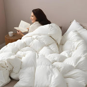 Goose Down Fiber Waterfowl Feather Fiber Comforter Duvet, All Season Duvet Insert