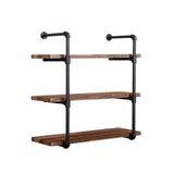 Industrial Wall Mounted Pipe Shelf Floating Shelves Wall Shelf Unit Bookshelf Hanging Wall