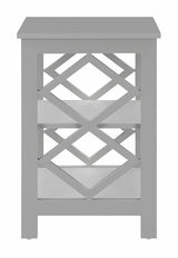 Diamond End Table, Gray