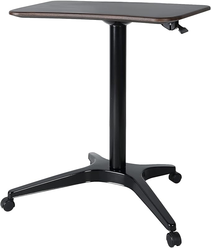 Mobile Standing Desk,Pneumatic Height Adjustable Laptop Desk, Mobile Laptop Desk