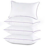 Pillows Queen Size Set of 4, Washable Supportive Bed Pillows with Super Soft Down