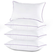 Pillows Queen Size Set of 4, Washable Supportive Bed Pillows with Super Soft Down