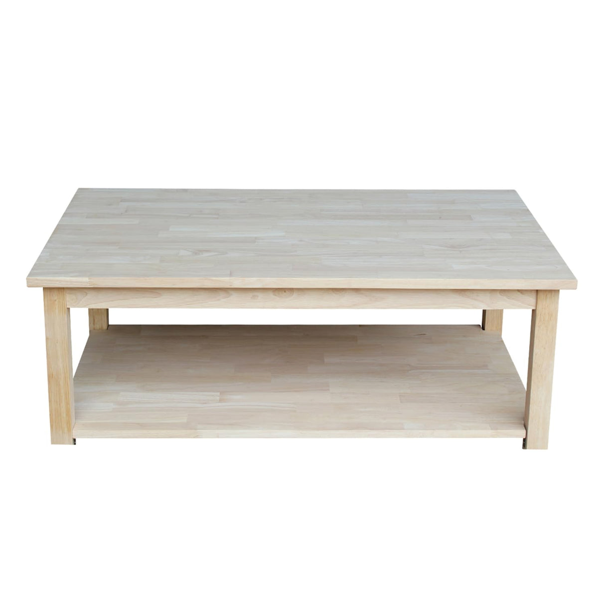 Solano Coffee table, 42 in W x 25 in D x 18 in H, Unfinished