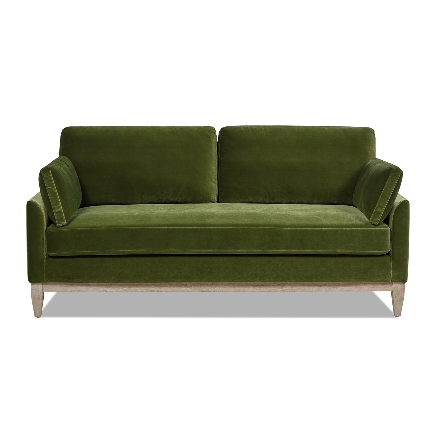 Pasadena 75.5" Modern Farmhouse Sofa, Olive Green Performance Velvet