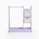 Store Dress-up Center – Lavender: Pretend Play Storage Closet with Mirror & Shelves