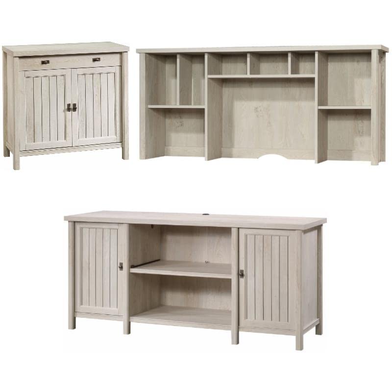 3-Piece Set with Credenza 59" Hutch & Accent Chest