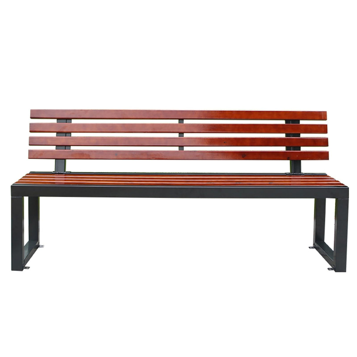 Wooden Garden Bench, Outdoor Bench, Leisure Seat with Backrest, Chair Back