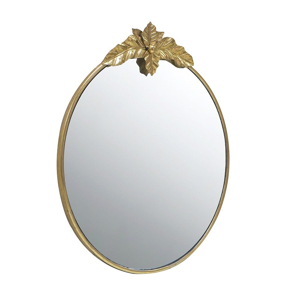 Arched Wall Decor Mirror with Metal Frame - Gold 36" x 41"