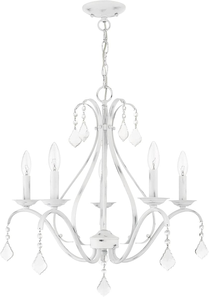 Lighting 40845-60 5 Light Antique White Chandelier