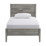 Windsor 3-Piece Set with Panel Twin Bed and 2 Nightstands, Driftwood Gray