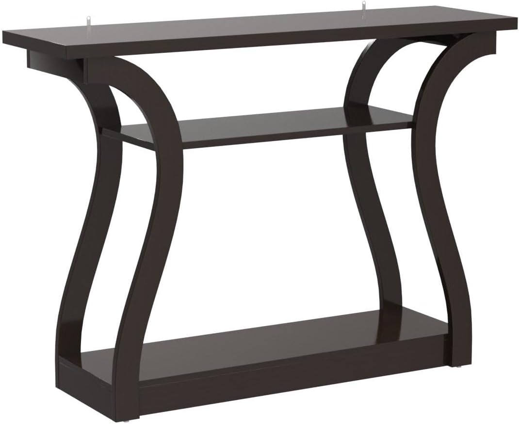 3 Tier Narrow Console Table Accent Sofa Table Wood Entryway Table Decorative Hallway