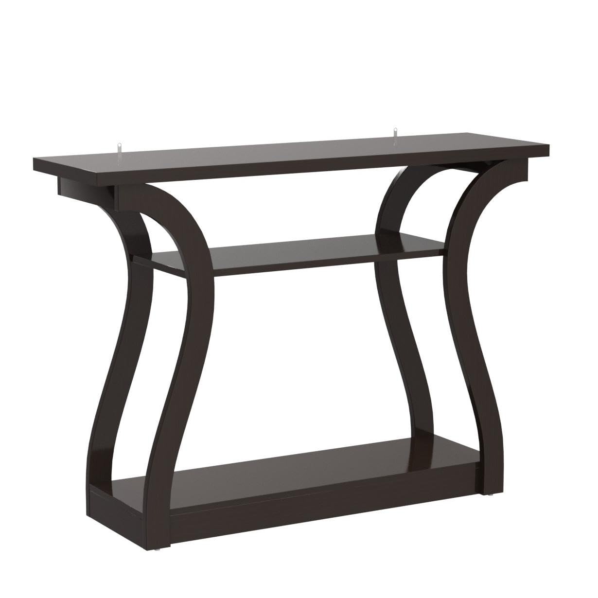 3 Tier Narrow Console Table Accent Sofa Table Wood Entryway Table Decorative Hallway