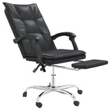 Reclining Office Chair Black Faux Leather (15.35 KG/33.77 LBS)