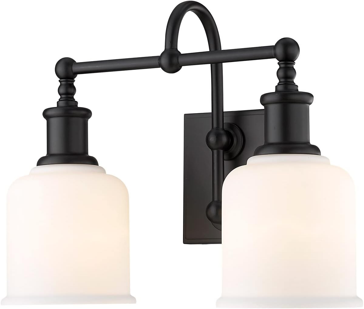 2 Light Vanity 733-2V-MB, Black