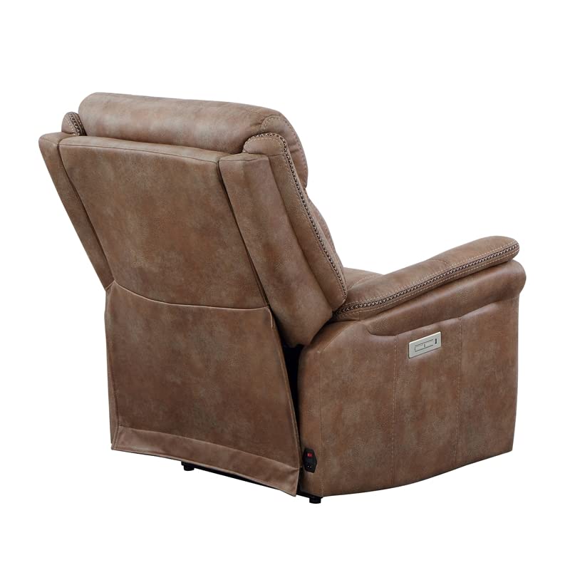 ModernaRest Caramel Power Recliner Chair with Adjustable Headrest