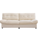 80" Chenille Loveseat Sofa, Comfy Cloud Couch Sofa with Pillow-Designed Armrest