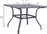 Coolmen Outdoor Patio Dining Furniture Table (37"x37" Table)