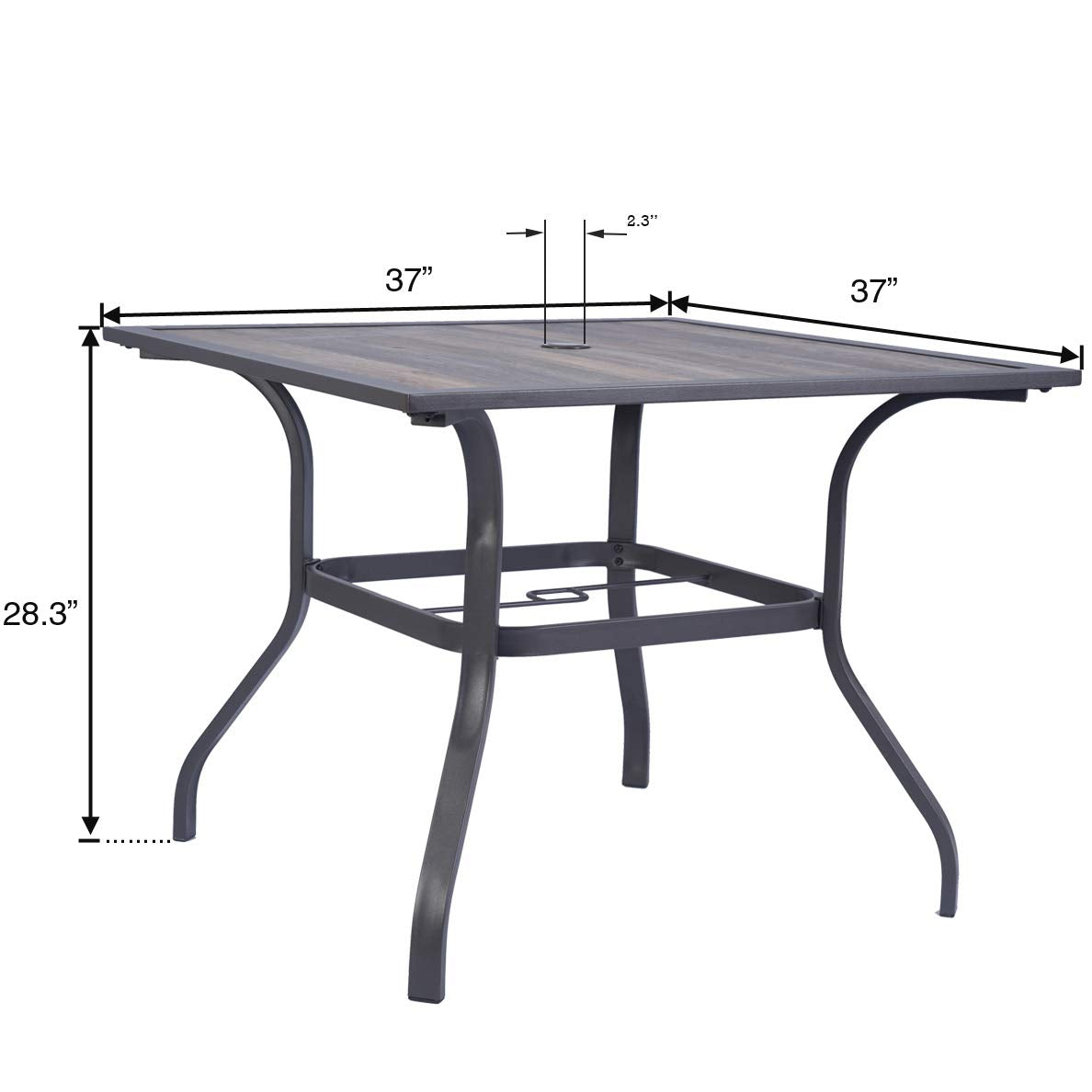 Coolmen Outdoor Patio Dining Furniture Table (37"x37" Table)