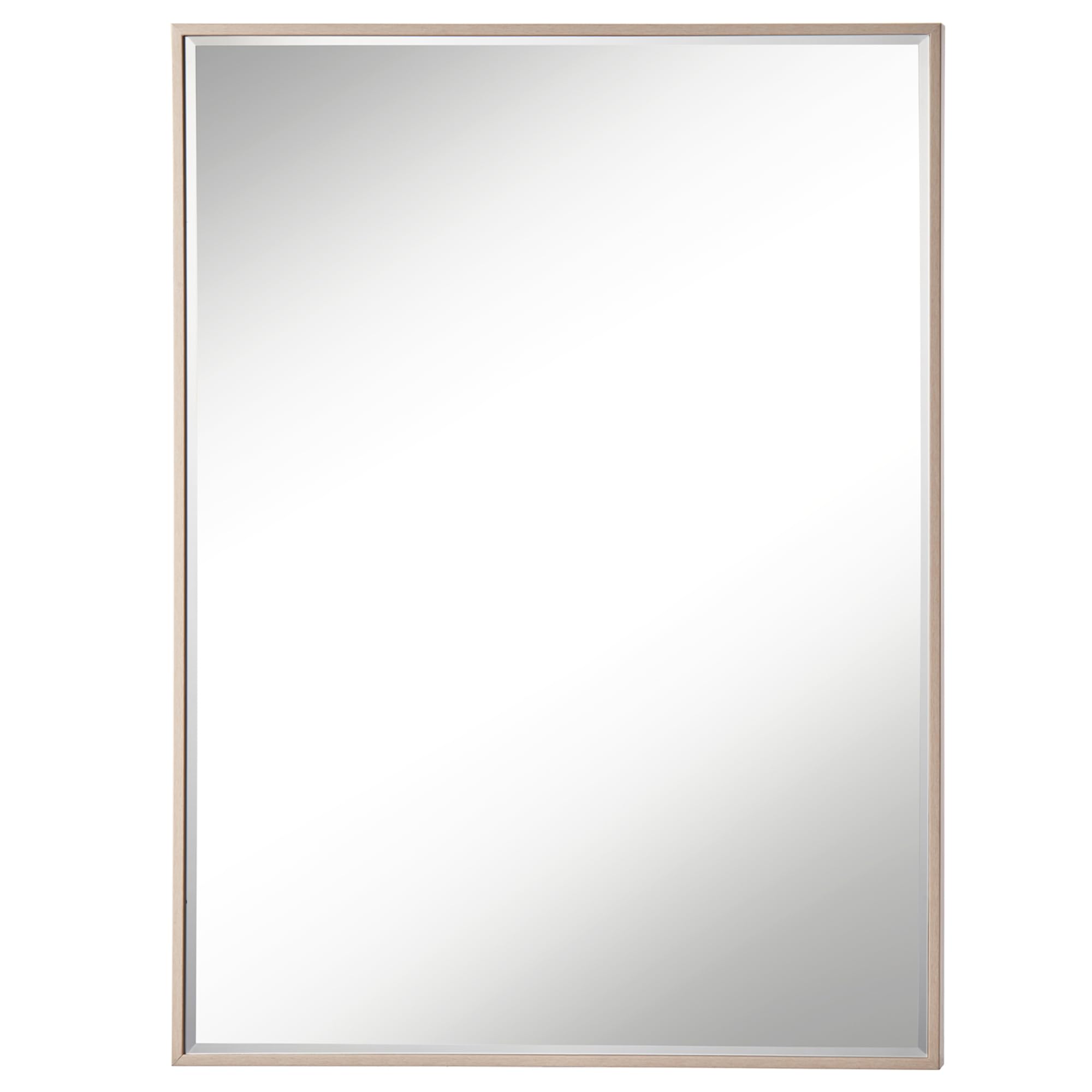 Wall Decorative Mirror with Frame 24.37x32.24 Inch Light Wooden