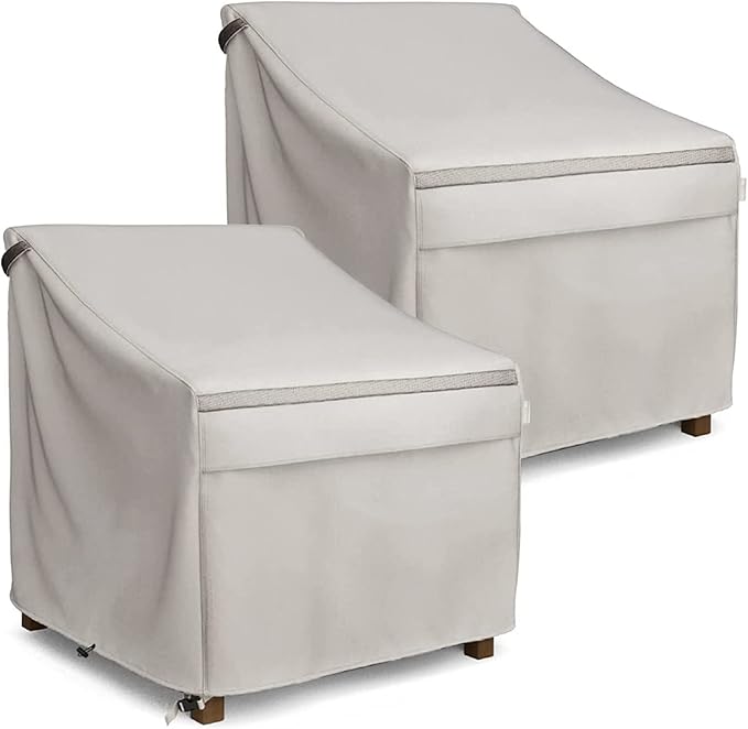Patio Chair Covers Waterproof for 30-35 Inch Outdoor Chairs, Sturdy 600D Polyester