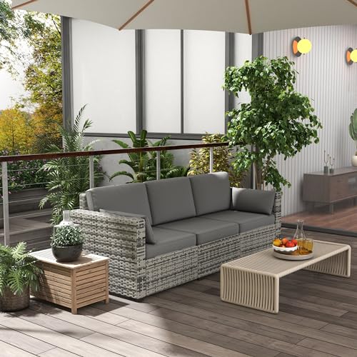 Couch PE Wicker Deep Seating Outdoor Sofa