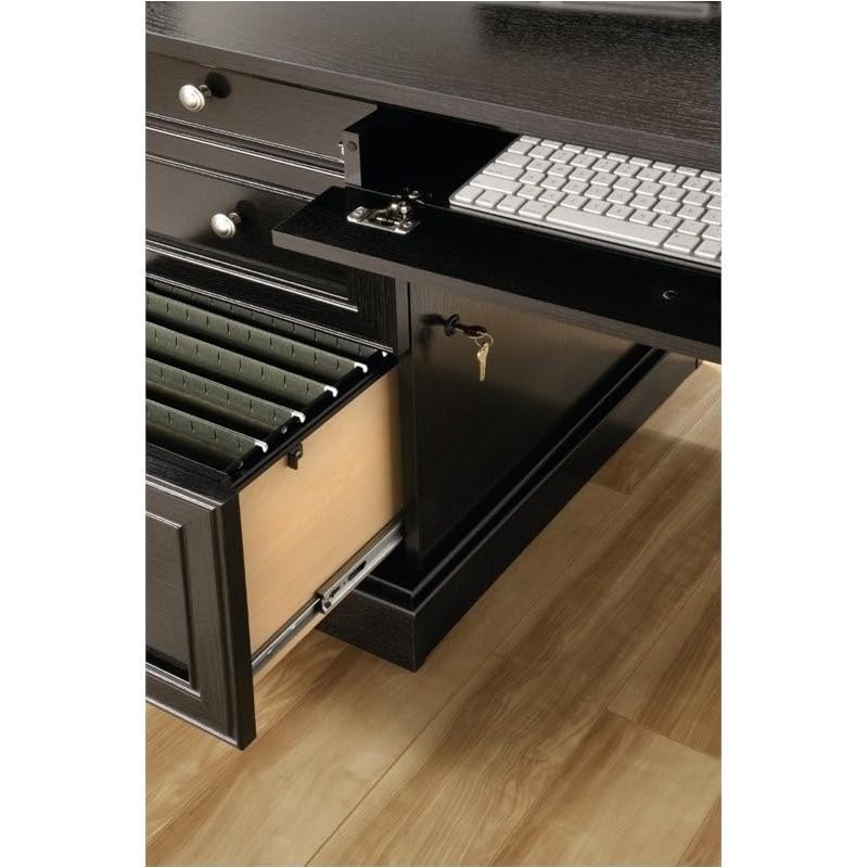 Executive L-Shaped Computer Desk with 3 Drawers