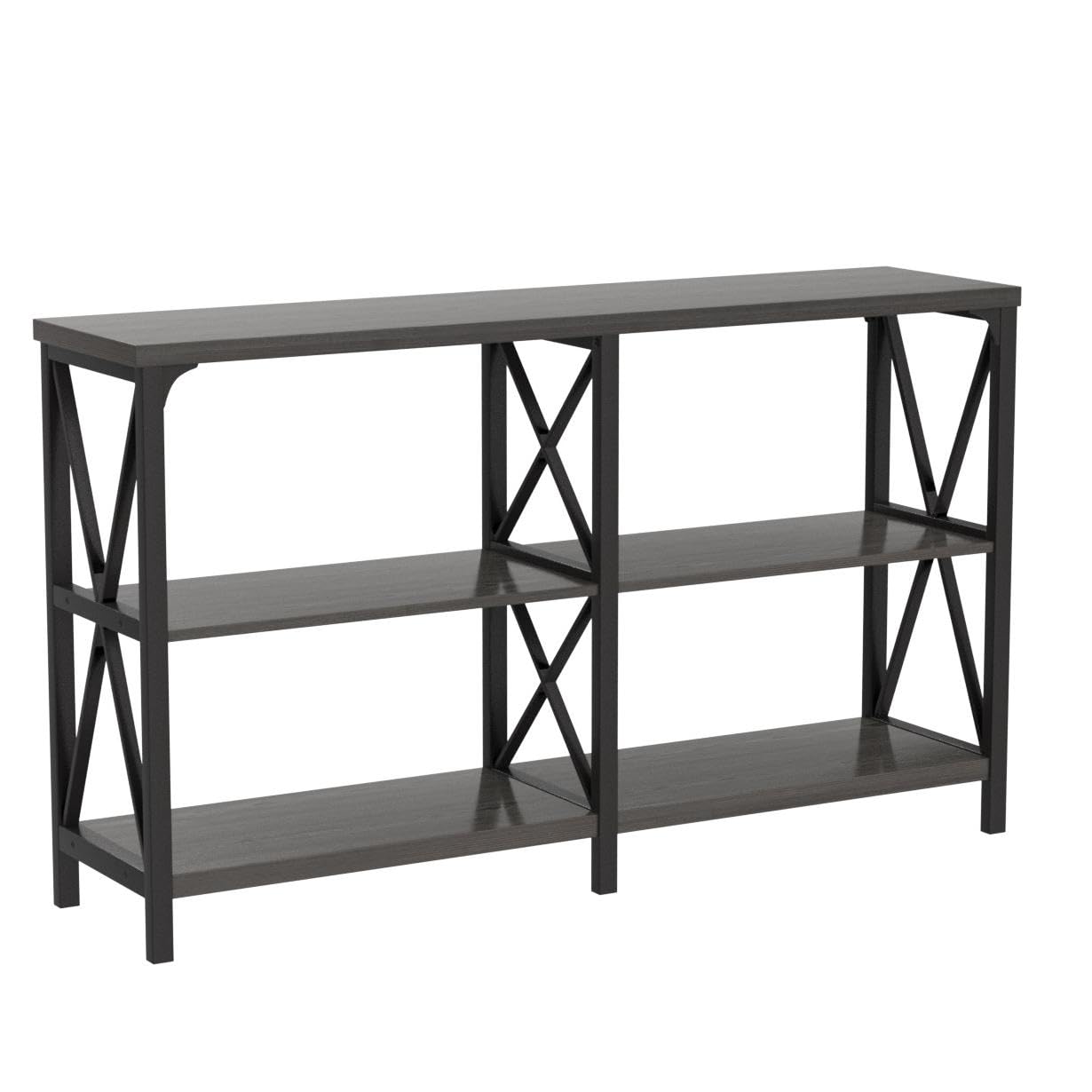 Industrial Console Table, Rustic Wood and Metal Sofa Table, Hallway Entry Table