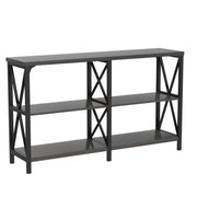 Industrial Console Table, Rustic Wood and Metal Sofa Table, Hallway Entry Table