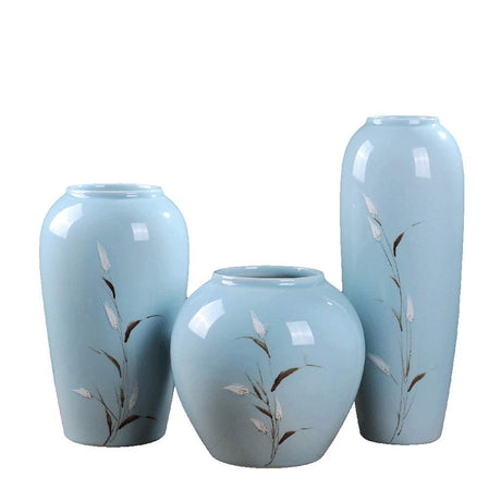 Dried Flower Vase Set Ceramic Ornaments Living Room Flower Arrangement Simple